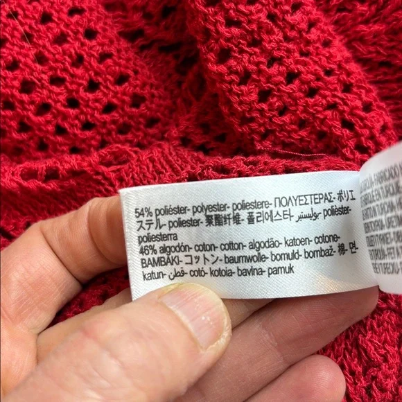 ZARA Red Crochet Dress + Slip Dress Set, 2-in-1 Summer Boho Feminine Size Small - Picture 16 of 16